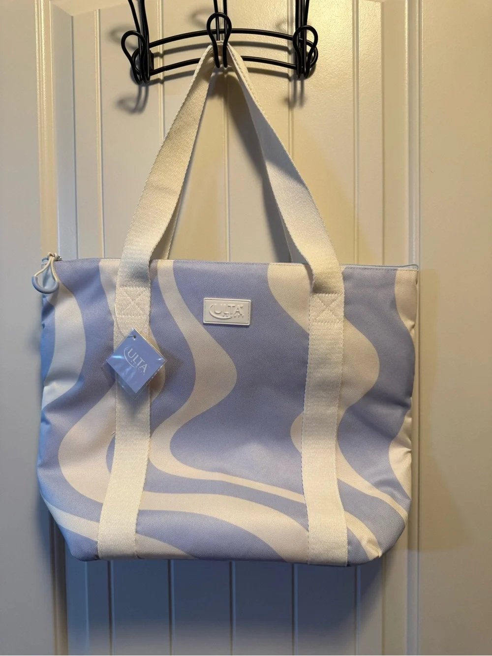 Ulta Beauty Blue & White Wave Canvas Tote